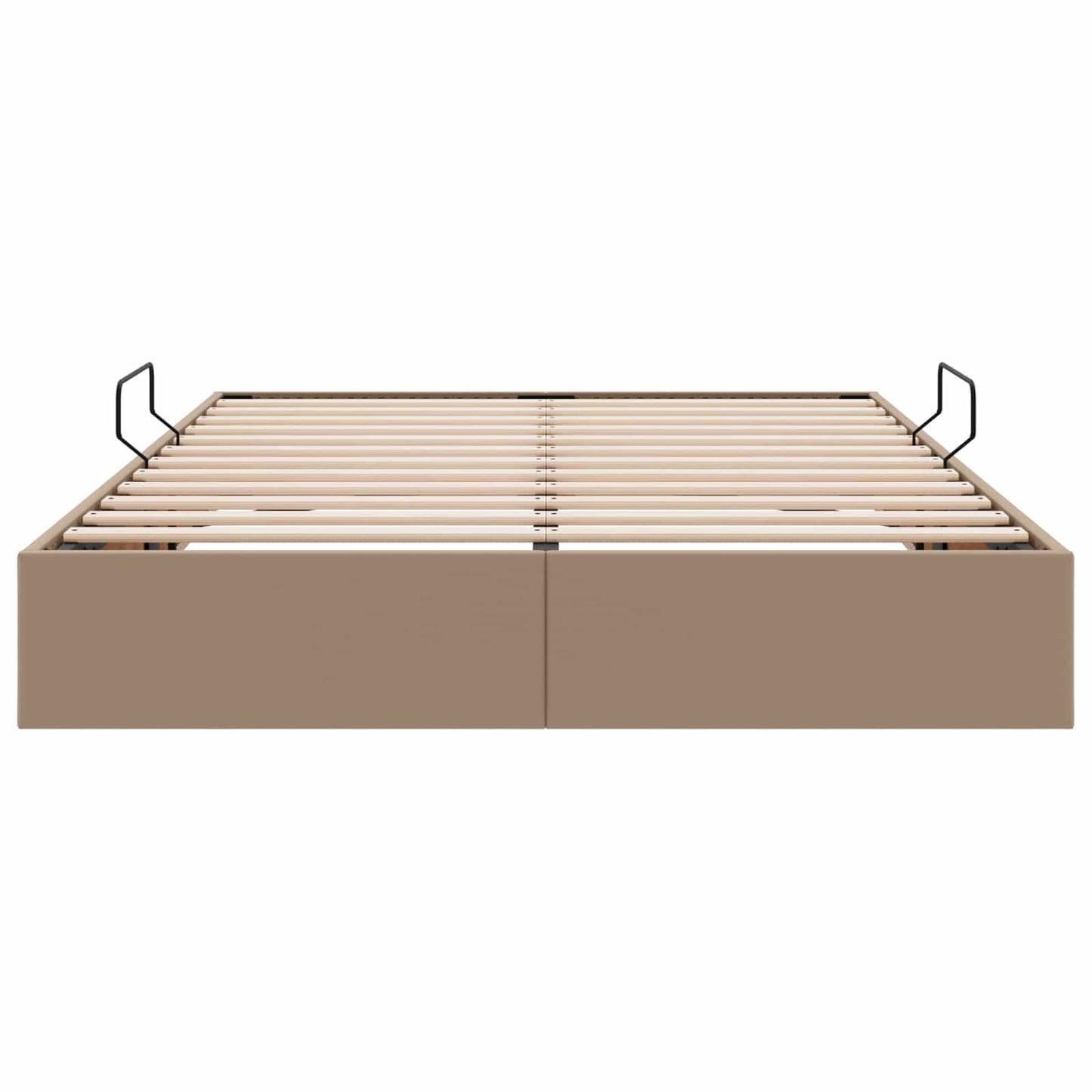 Ottoman Bedframe met opslag Cappuccino 140 x 200 cm Nep Leer