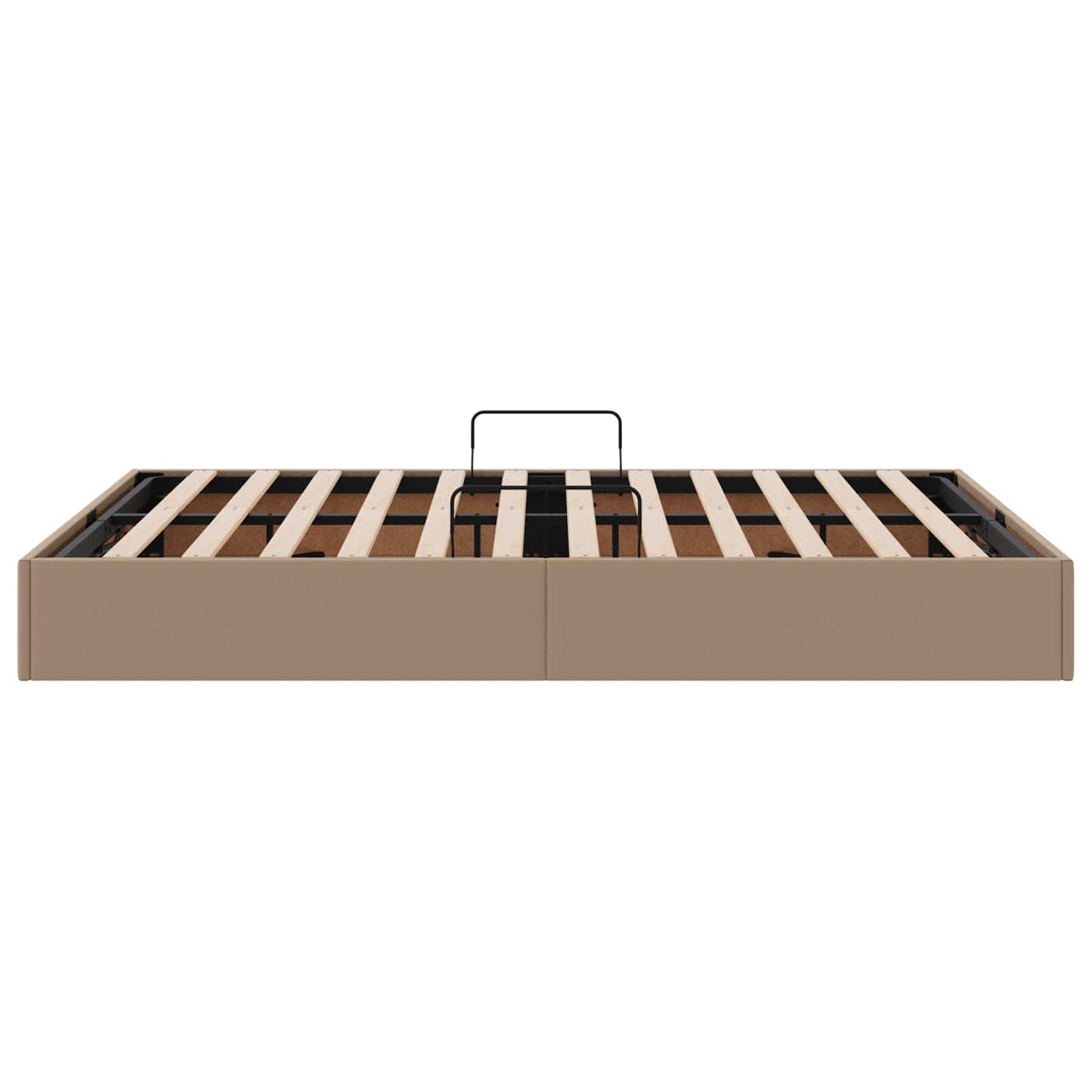 Ottoman Bedframe met opslag Cappuccino 140 x 200 cm Nep Leer