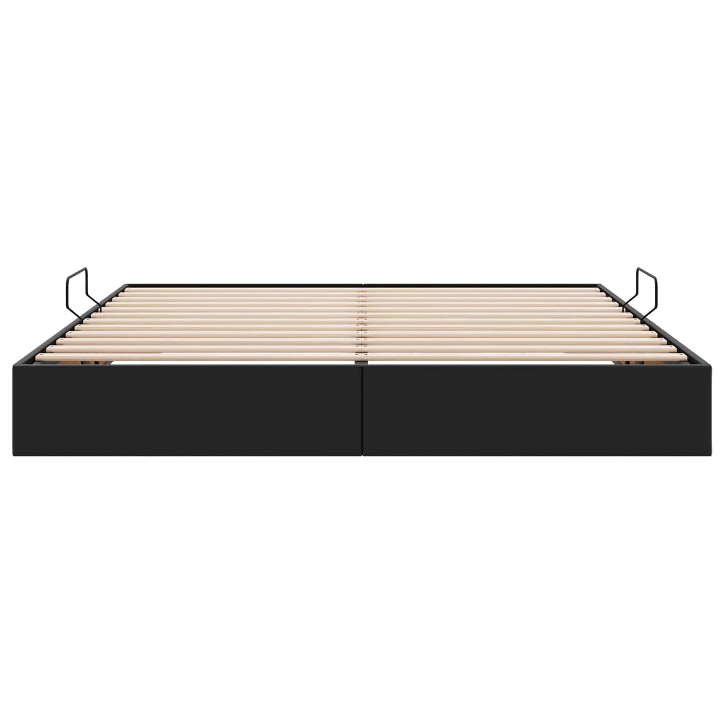 Ottoman Bedframe met opslag Zwart 160 x 200 cm Nep Leer