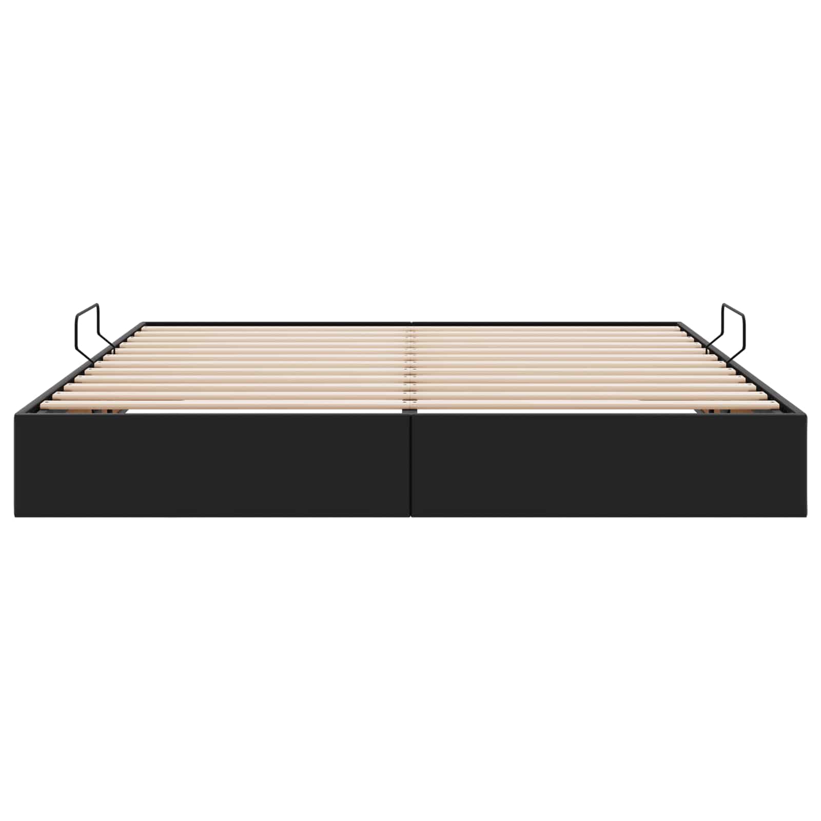 Ottoman Bedframe met opslag Zwart 180 x 200 cm Nep Leer