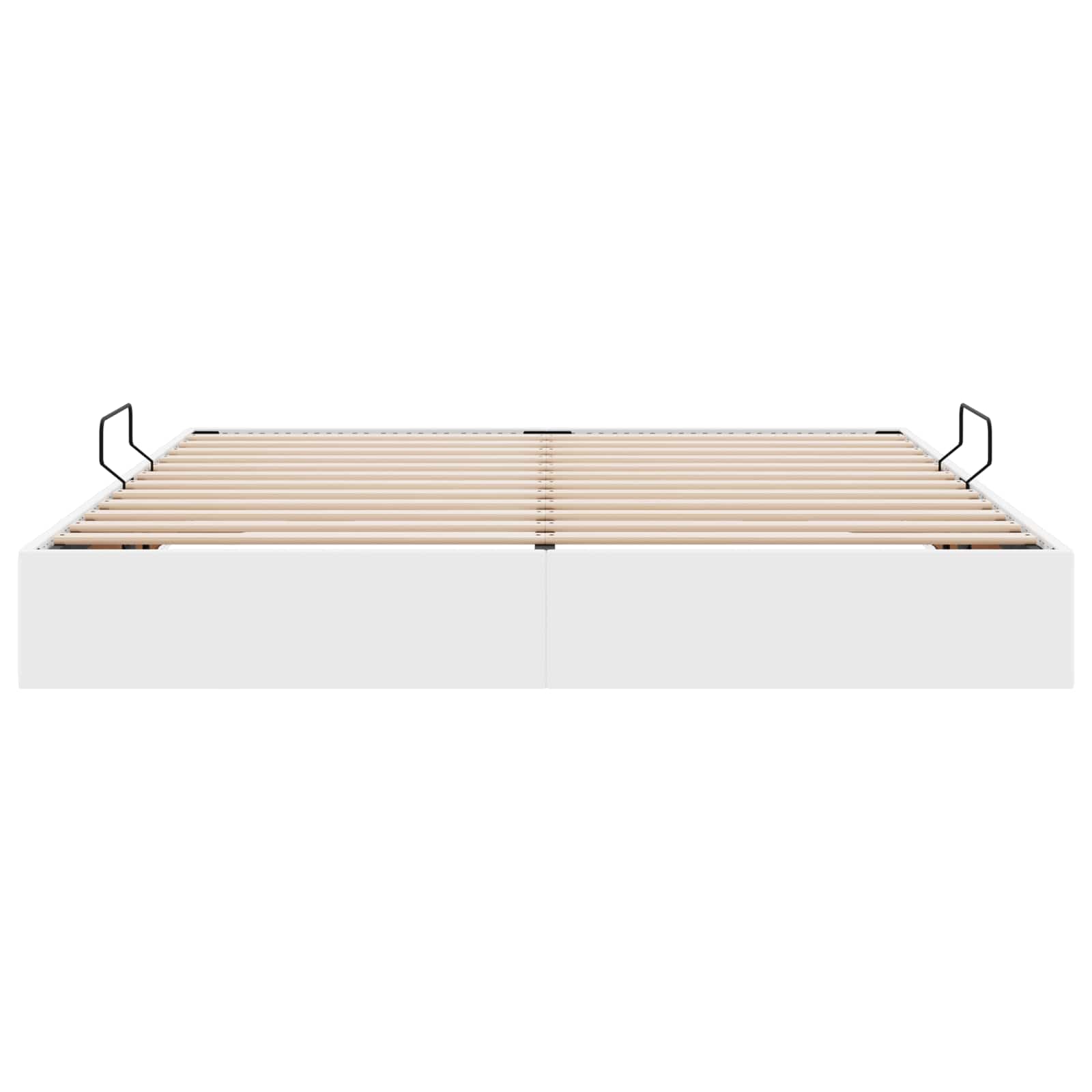 Ottoman Bedframe met opslag Puur Wit 180 x 200 cm Nep Leer