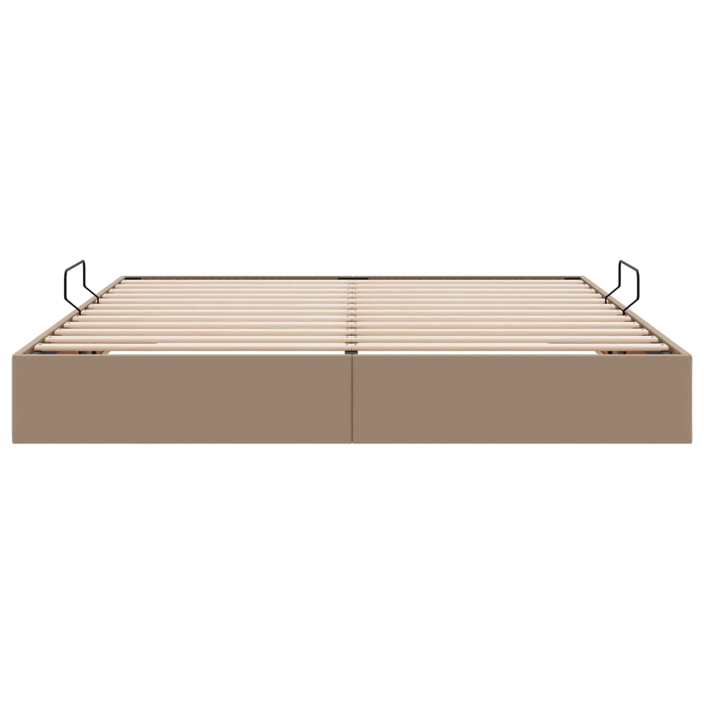 Ottoman Bedframe met opslag Cappuccino 180 x 200 cm Nep Leer