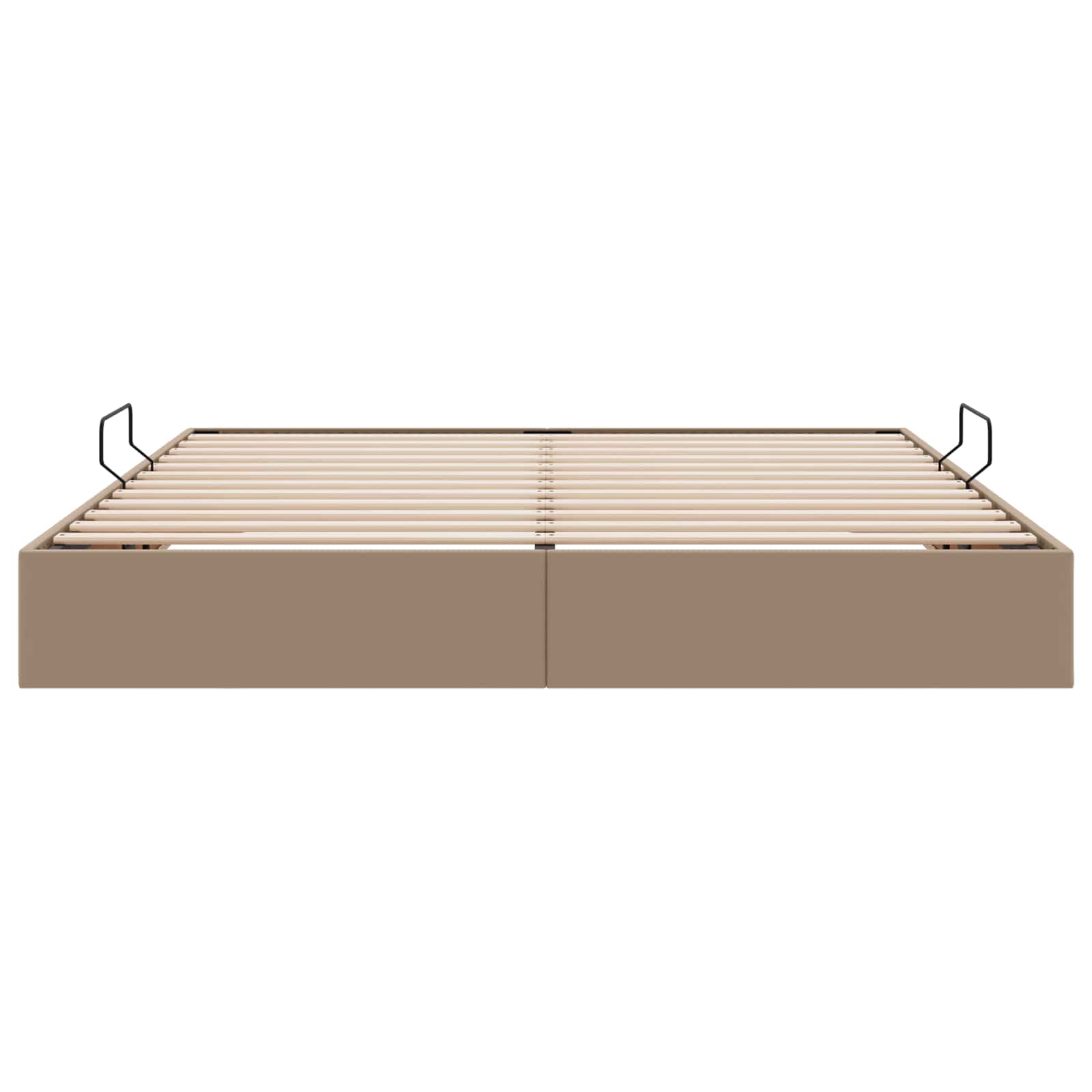 Ottoman Bedframe met opslag Cappuccino 180 x 200 cm Nep Leer