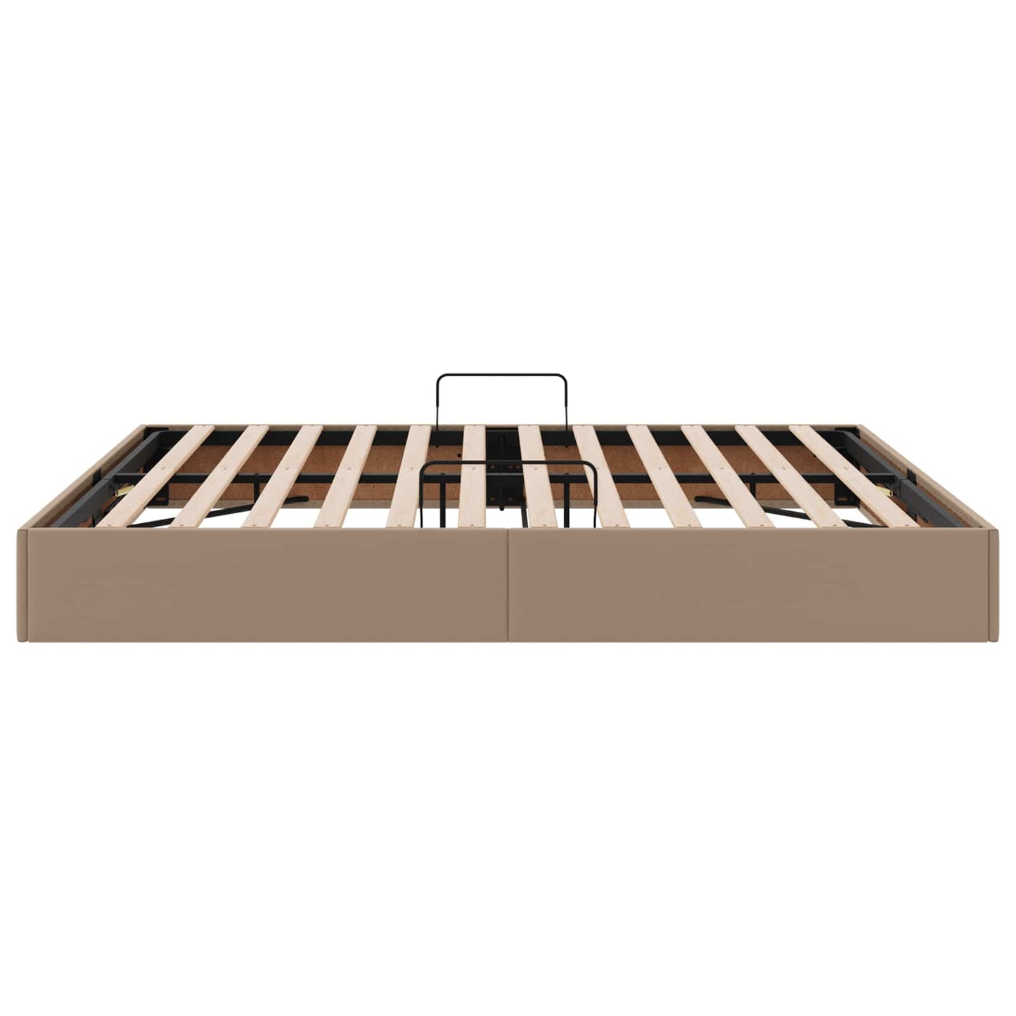 Ottoman Bedframe met opslag Cappuccino 180 x 200 cm Nep Leer