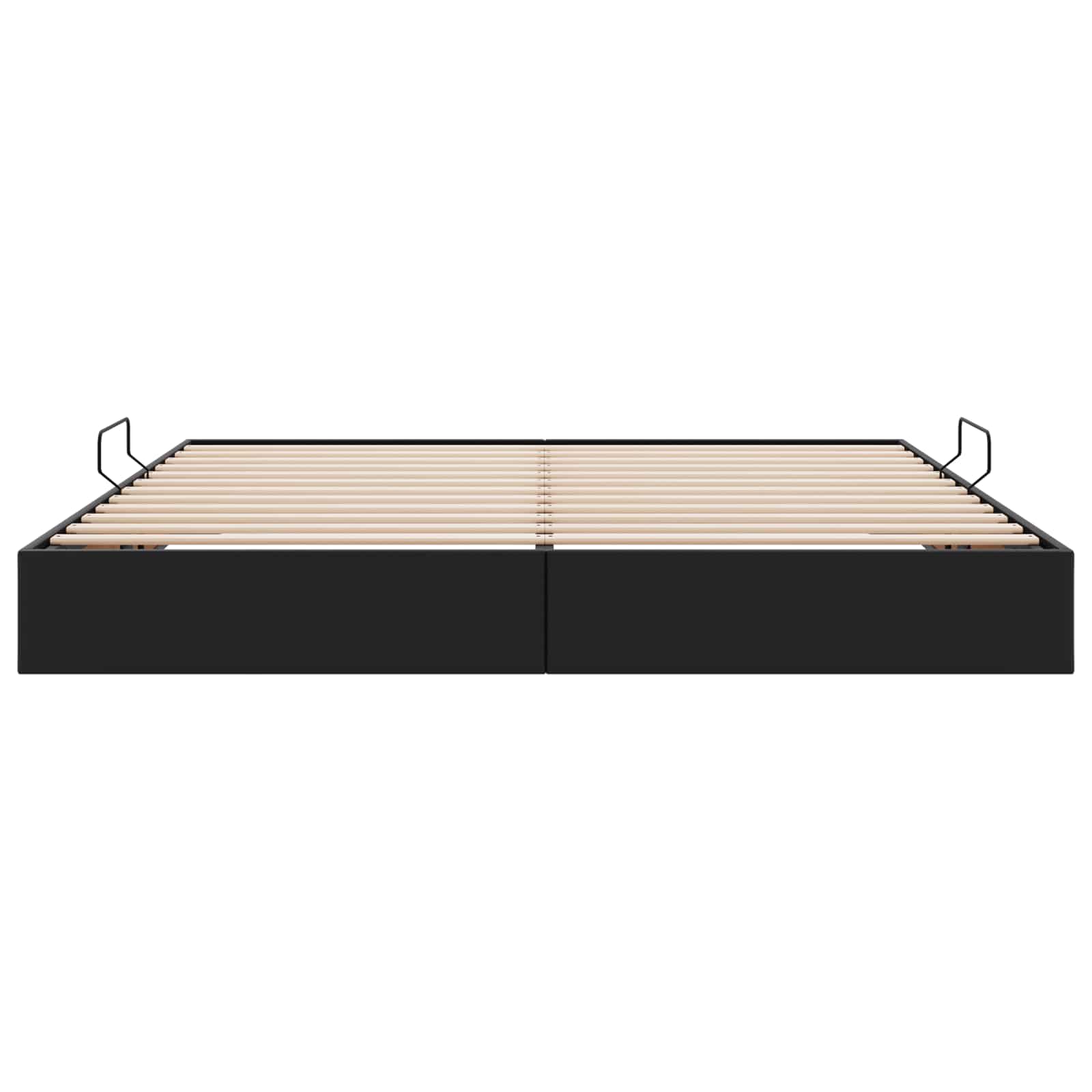 Ottoman Bedframe met opslag Zwart 200 x 200 cm Nep Leer