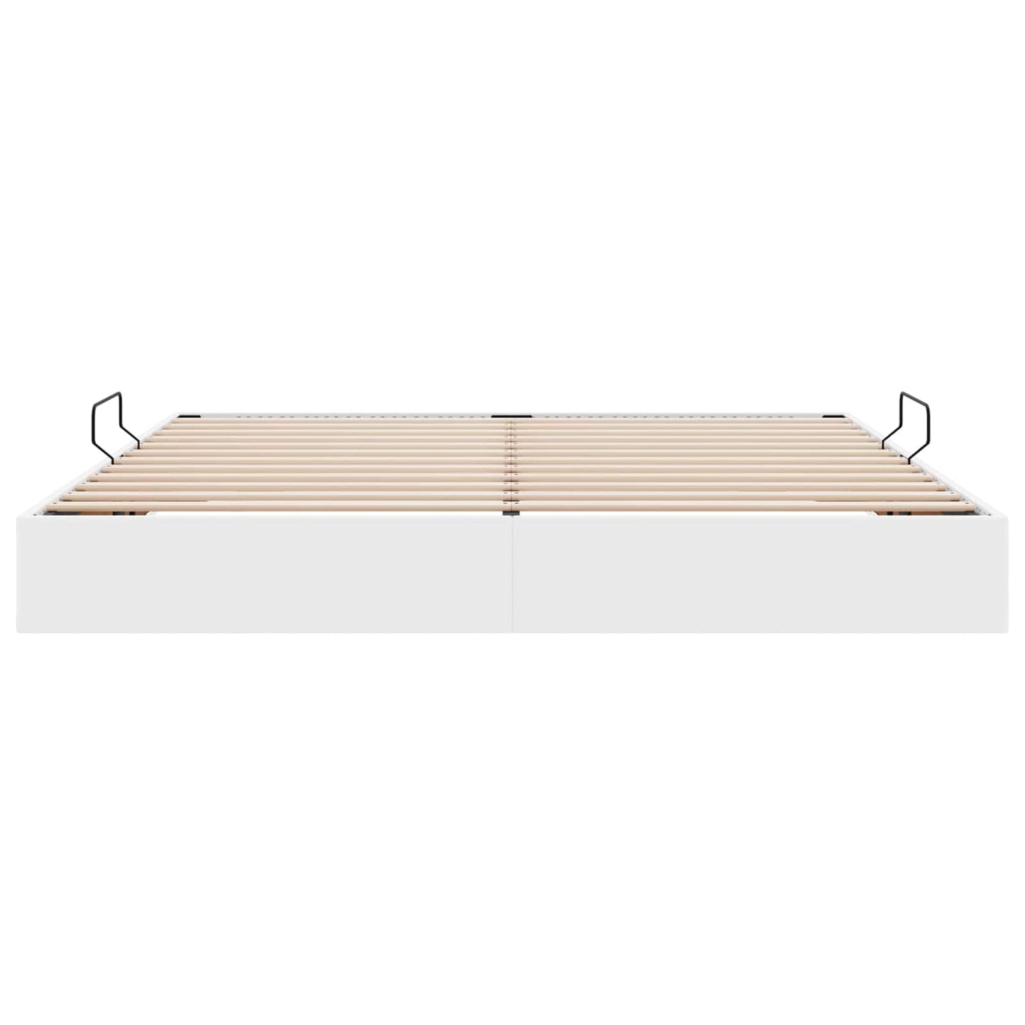Ottoman Bedframe met opslag Puur Wit 200 x 200 cm Nep Leer