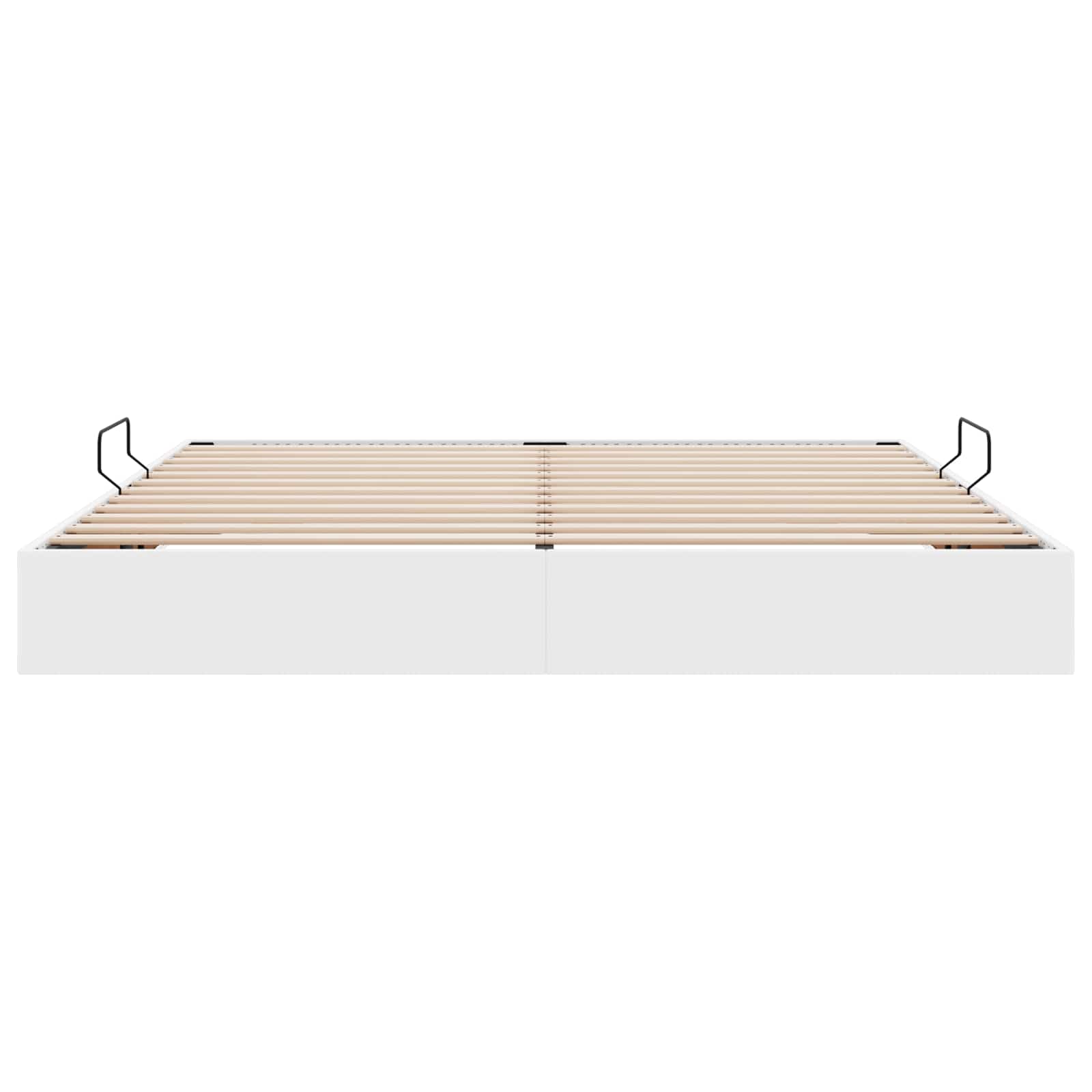 Ottoman Bedframe met opslag Puur Wit 200 x 200 cm Nep Leer