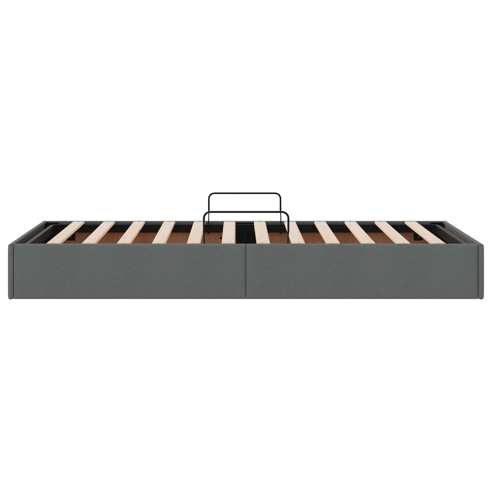 Ottoman Bedframe met opslag Donkergrijs 90 x 190 cm Stof