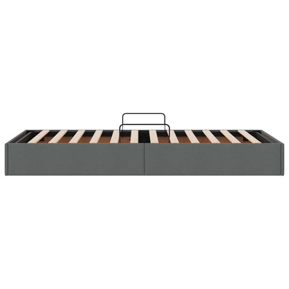 Ottoman Bedframe met opslag Donkergrijs 90 x 190 cm Stof