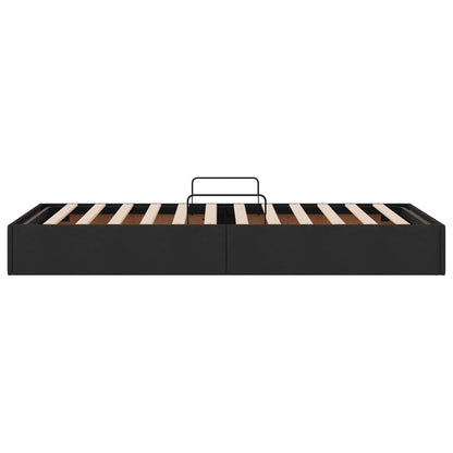 Ottoman Bedframe met opslag Zwart 90 x 190 cm Stof