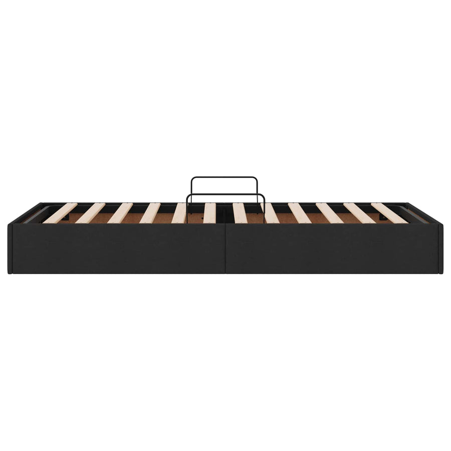 Ottoman Bedframe met opslag Zwart 90 x 190 cm Stof