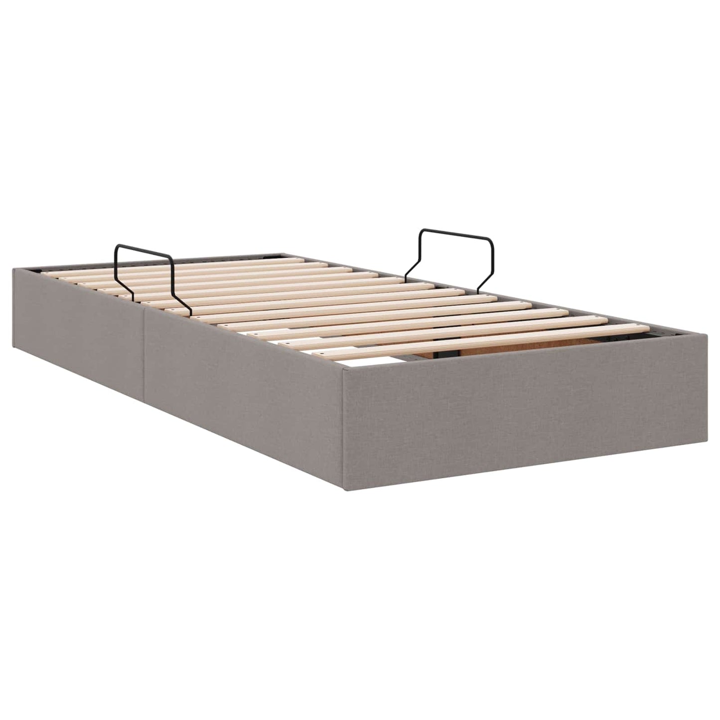 Ottoman Bedframe met opslag Taupe 90 x 190 cm Stof