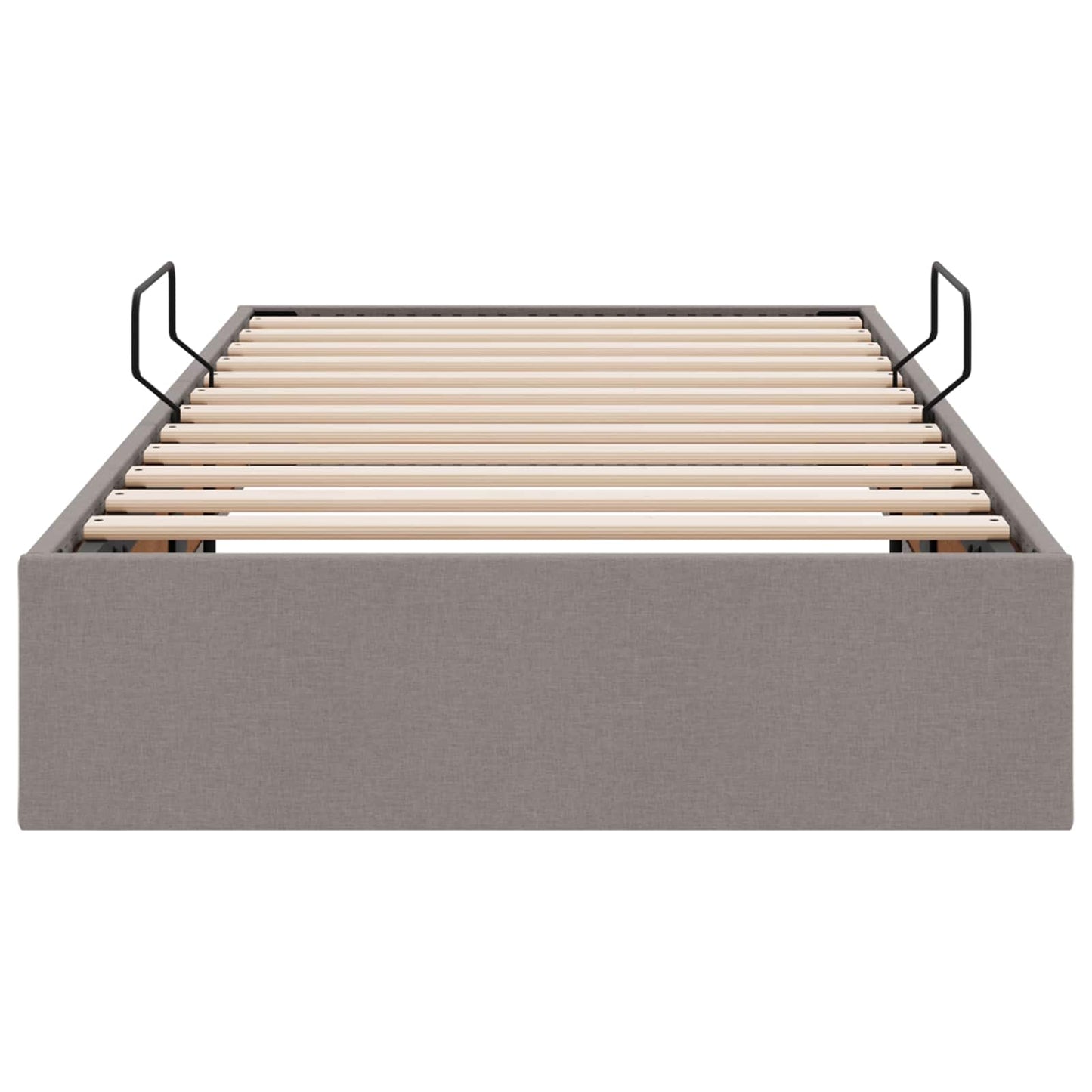 Ottoman Bedframe met opslag Taupe 90 x 190 cm Stof