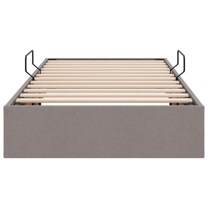 Ottoman Bedframe met opslag Taupe 90 x 190 cm Stof