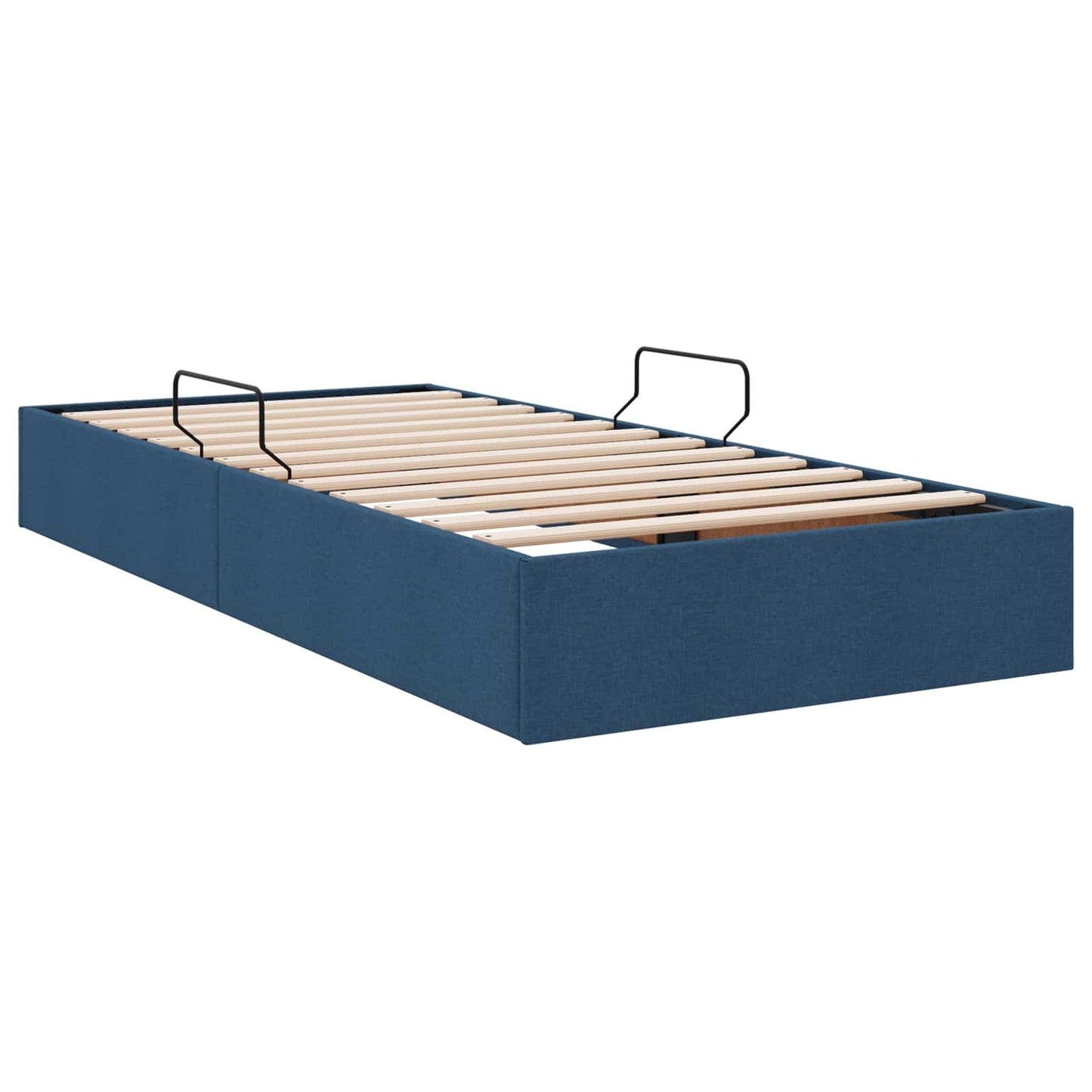 Ottoman Bedframe met opslag Blauw 90 x 190 cm Stof