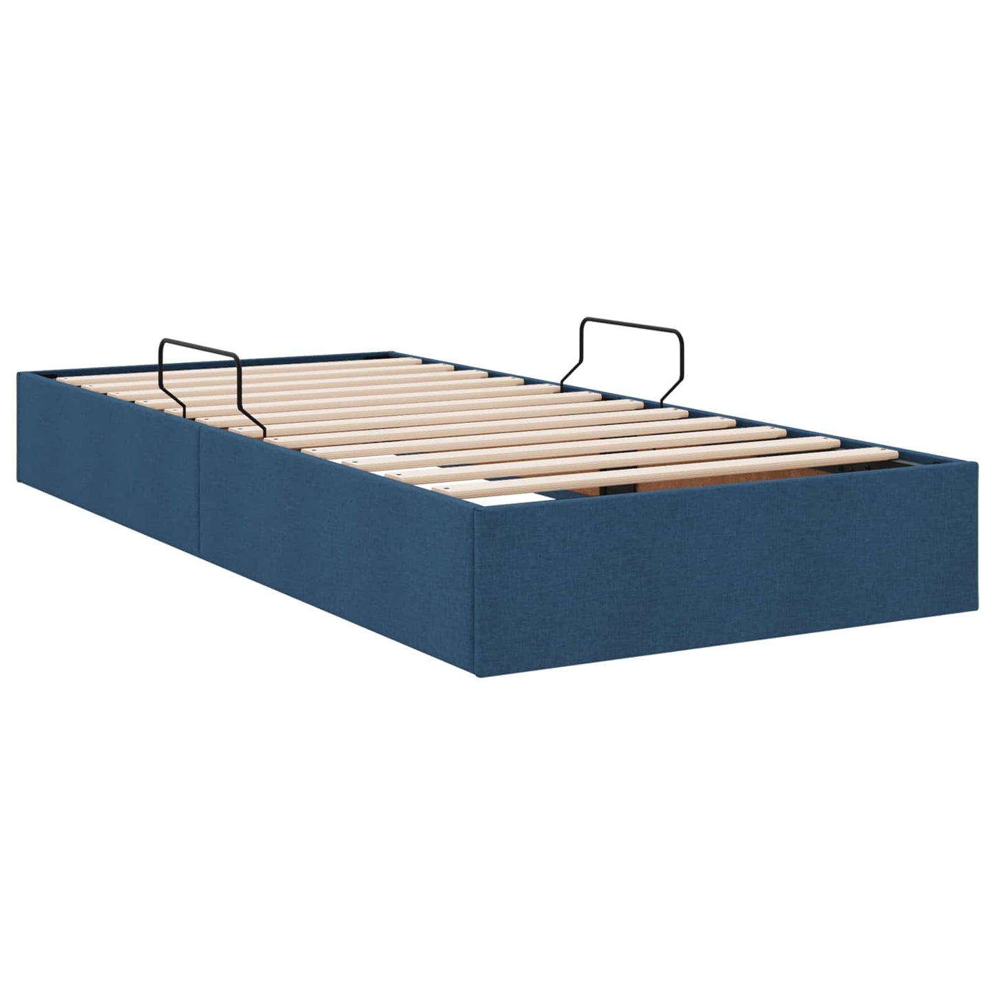 Ottoman Bedframe met opslag Blauw 90 x 190 cm Stof