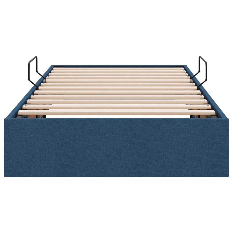 Ottoman Bedframe met opslag Blauw 90 x 190 cm Stof