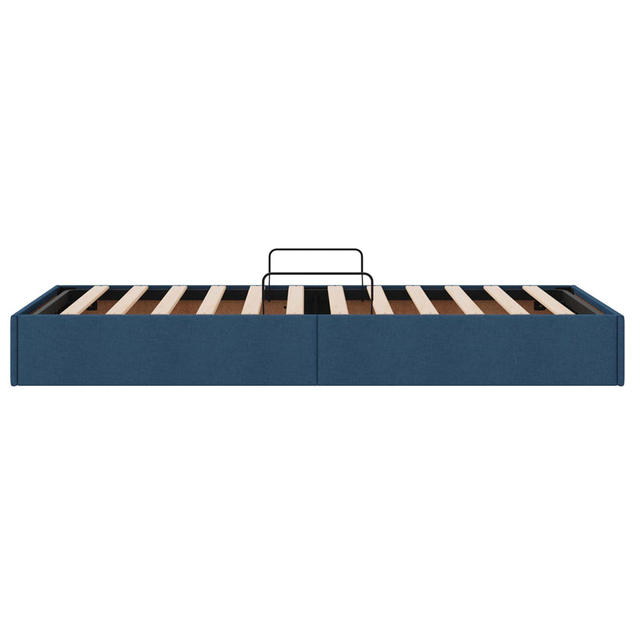 Ottoman Bedframe met opslag Blauw 90 x 190 cm Stof