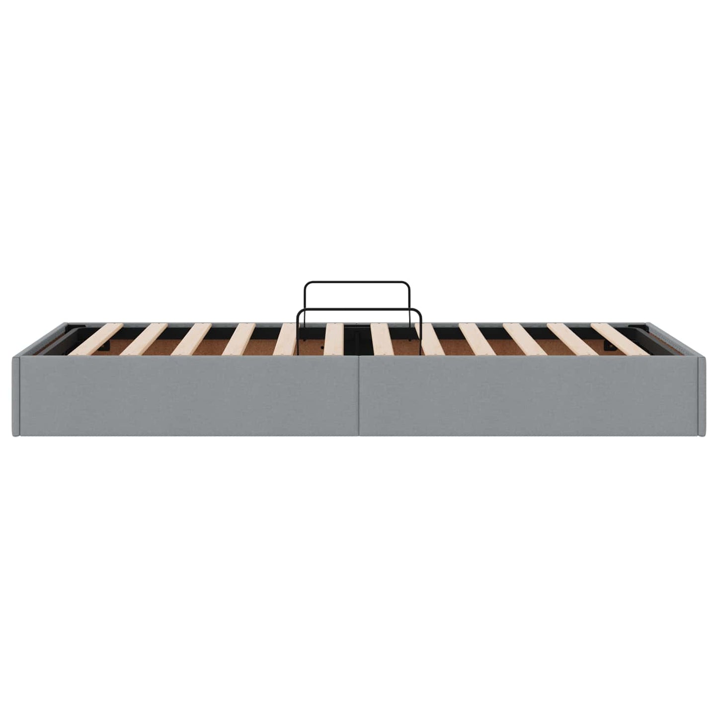 Ottoman Bedframe met opslag Lichtgrijs 90 x 200 cm Stof