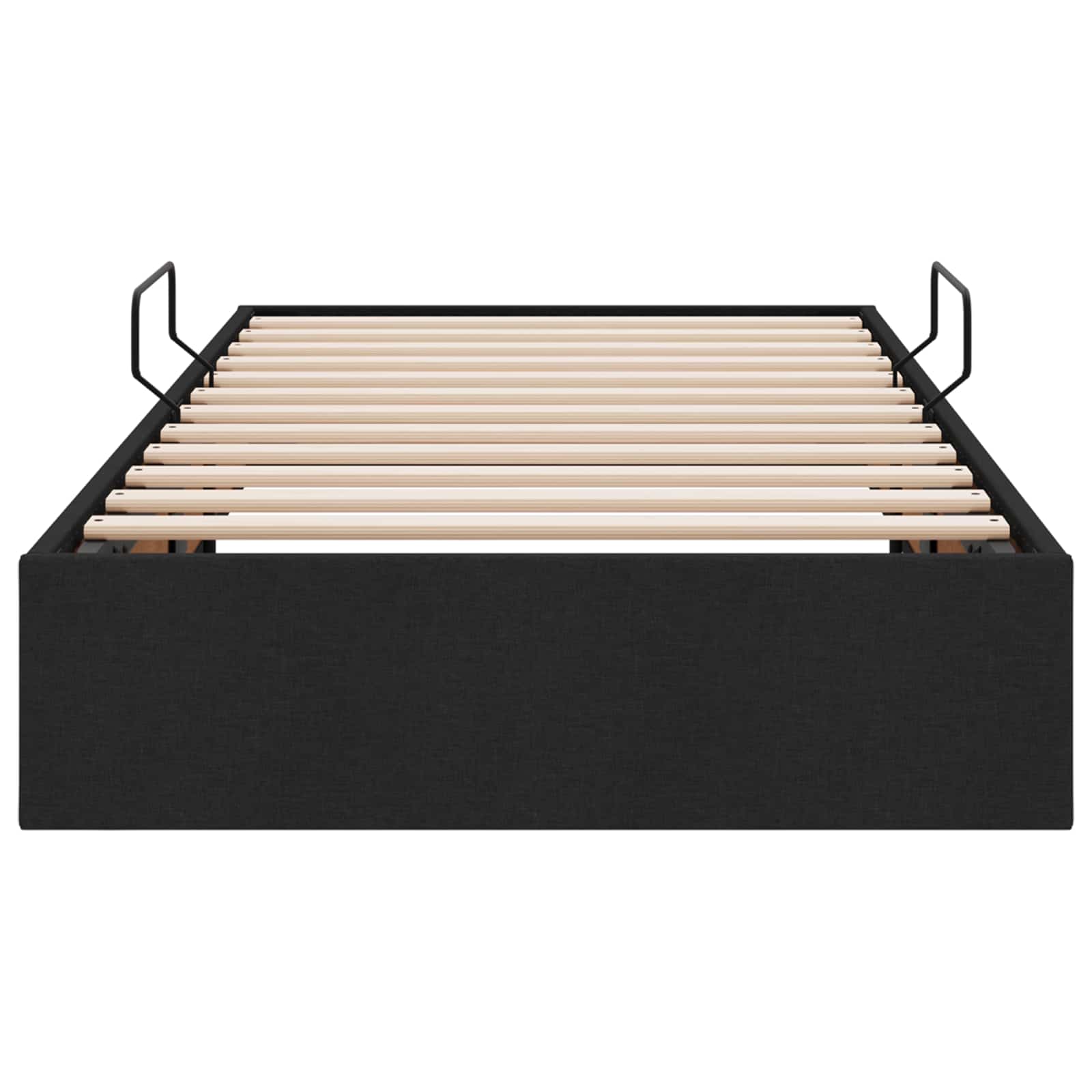 Ottoman Bedframe met opslag Zwart 90 x 200 cm Stof