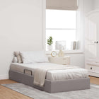 Ottoman Bedframe met opslag Taupe 90 x 200 cm Stof