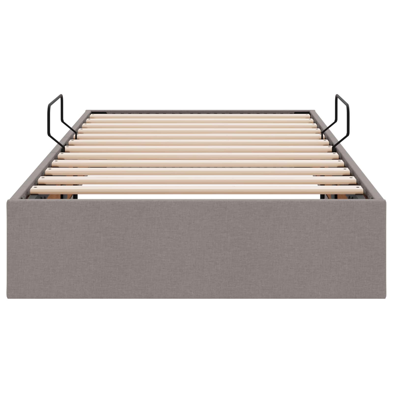 Ottoman Bedframe met opslag Taupe 90 x 200 cm Stof