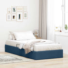 Ottoman Bedframe met opslag Blauw 90 x 200 cm Stof