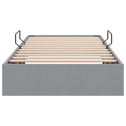 Ottoman Bedframe met opslag Lichtgrijs 100 x 200 cm Stof