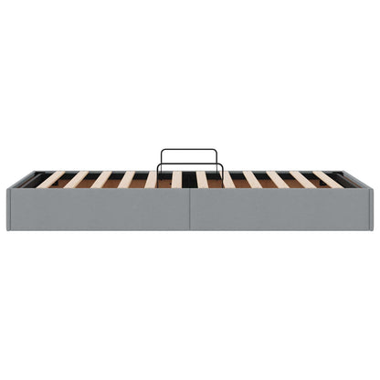 Ottoman Bedframe met opslag Lichtgrijs 100 x 200 cm Stof