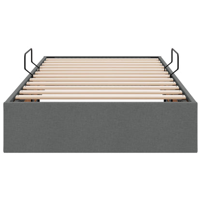 Ottoman Bedframe met opslag Donkergrijs 100 x 200 cm Stof