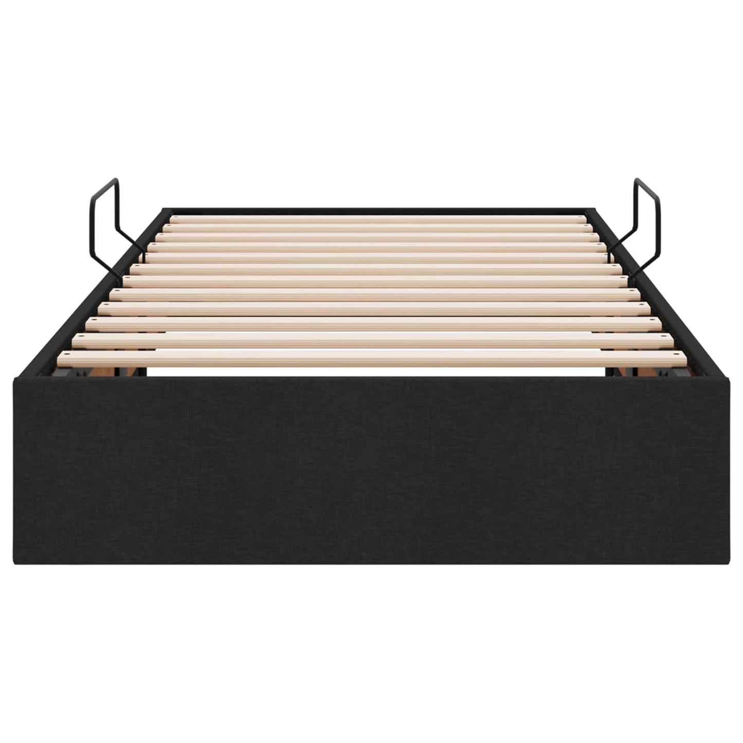 Ottoman Bedframe met opslag Zwart 100 x 200 cm Stof