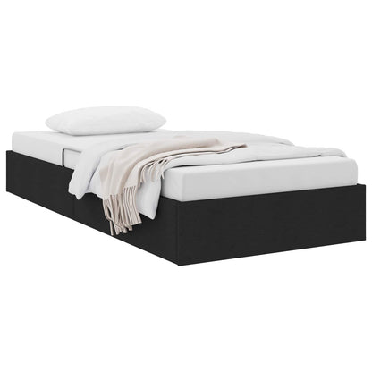 Ottoman Bedframe met opslag Zwart 100 x 200 cm Stof