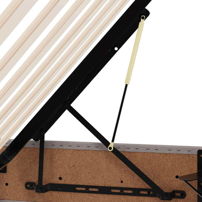 Ottoman Bedframe met opslag Taupe 100 x 200 cm Stof