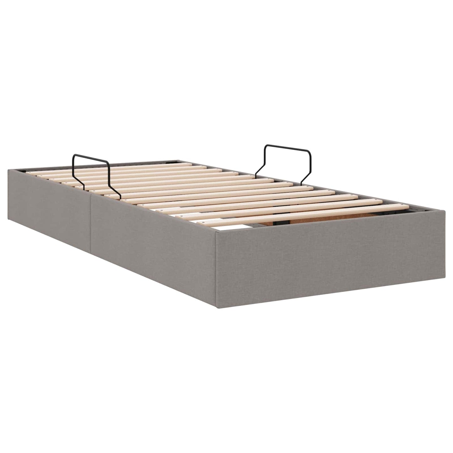 Ottoman Bedframe met opslag Taupe 100 x 200 cm Stof