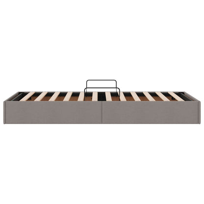 Ottoman Bedframe met opslag Taupe 100 x 200 cm Stof