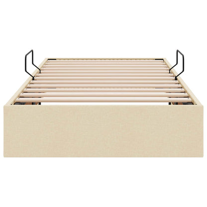 Ottoman Bedframe met opslag Crème 100 x 200 cm Stof