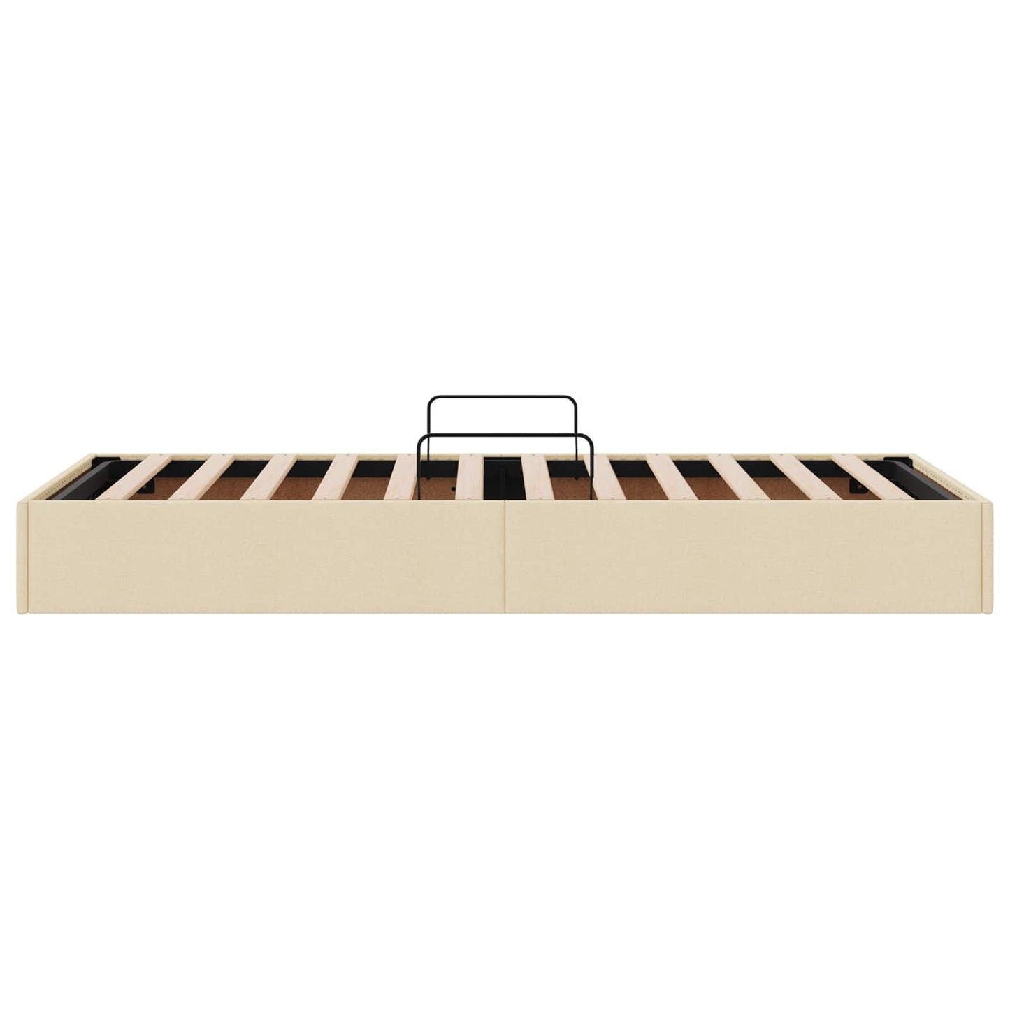 Ottoman Bedframe met opslag Crème 100 x 200 cm Stof