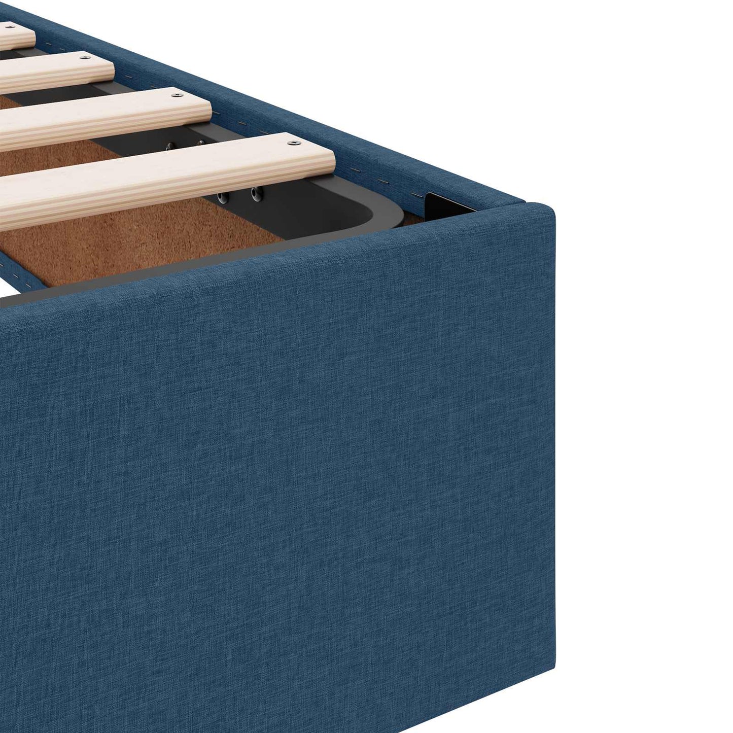 Ottoman Bedframe met opslag Blauw 100 x 200 cm Stof
