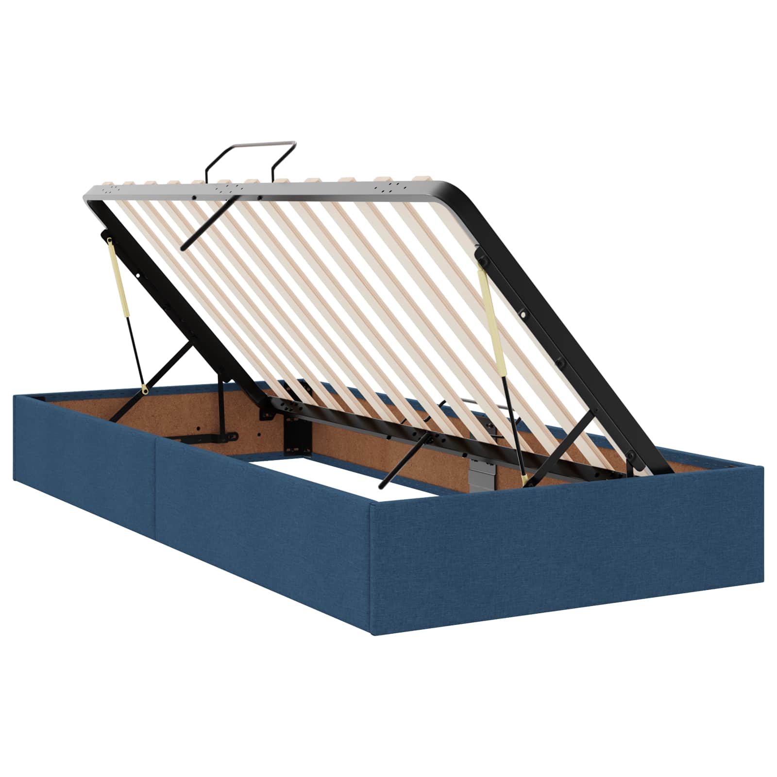 Ottoman Bedframe met opslag Blauw 100 x 200 cm Stof
