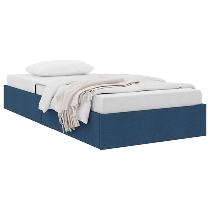 Ottoman Bedframe met opslag Blauw 100 x 200 cm Stof