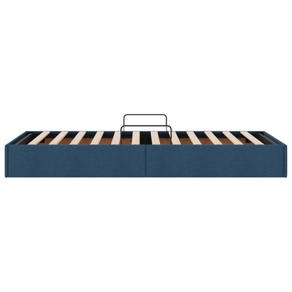 Ottoman Bedframe met opslag Blauw 100 x 200 cm Stof