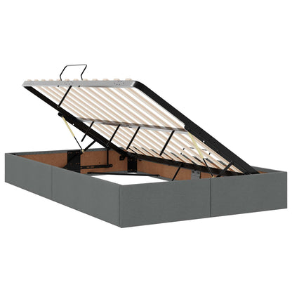 Ottoman Bedframe met opslag Donkergrijs 120 x 190 cm Stof