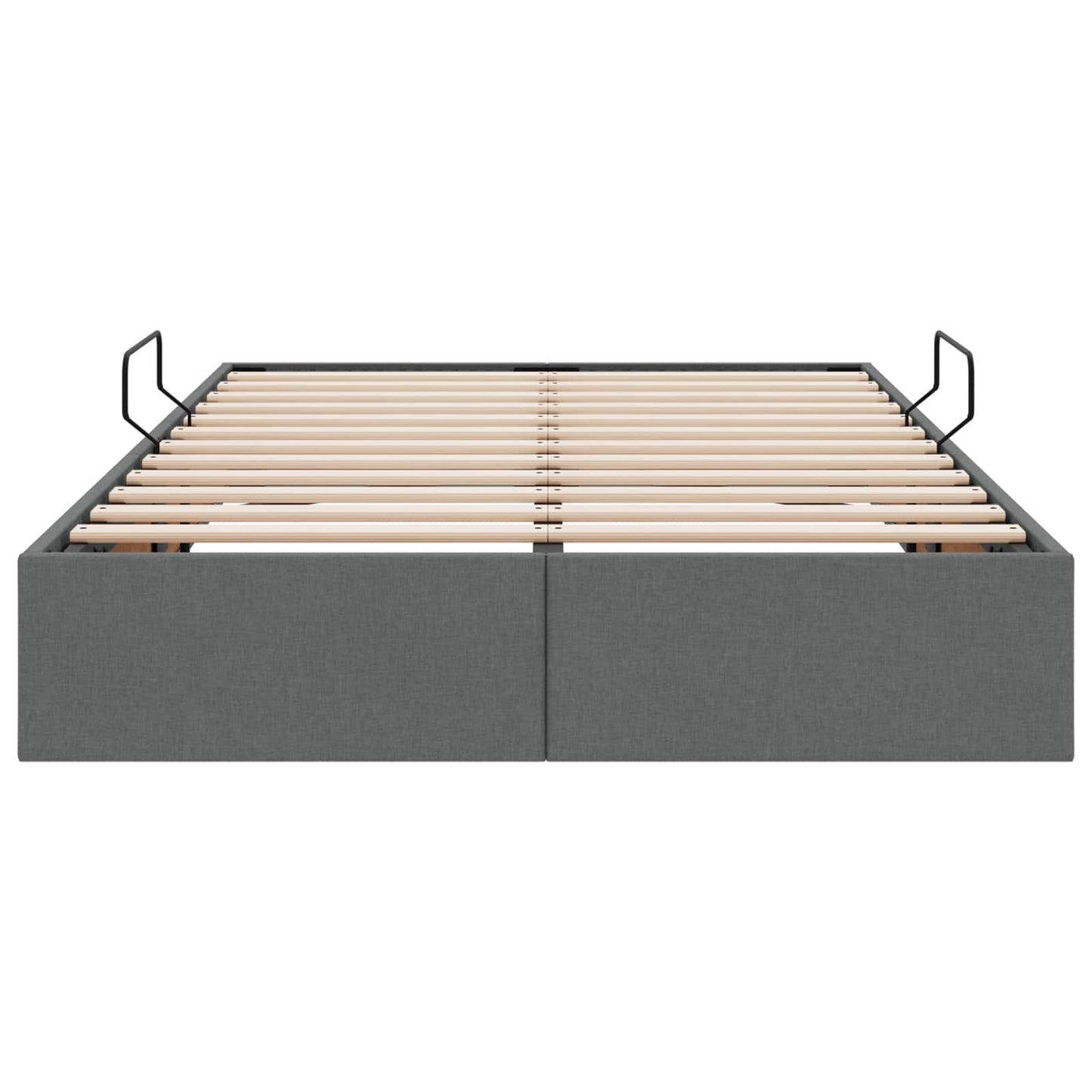 Ottoman Bedframe met opslag Donkergrijs 120 x 190 cm Stof