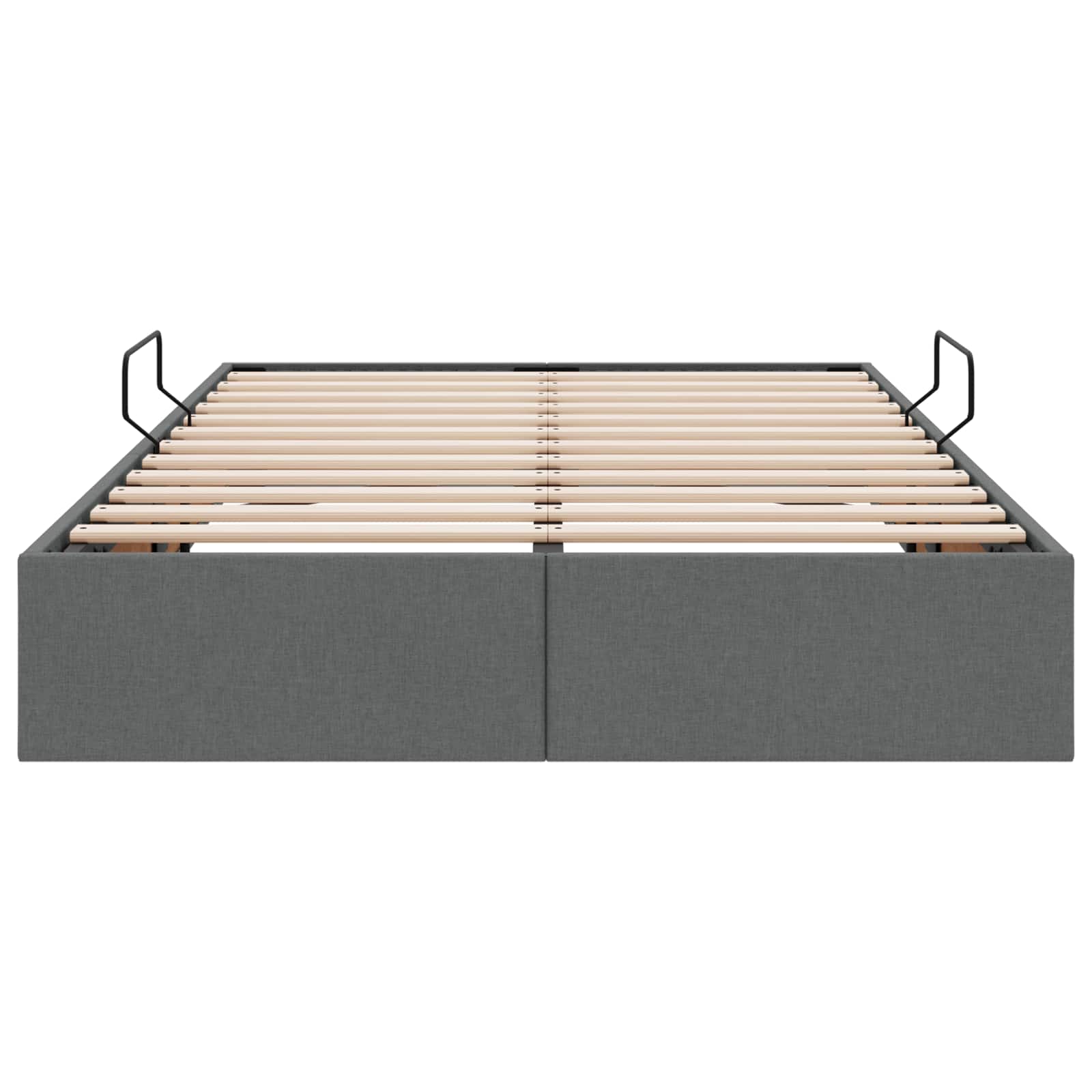 Ottoman Bedframe met opslag Donkergrijs 120 x 190 cm Stof
