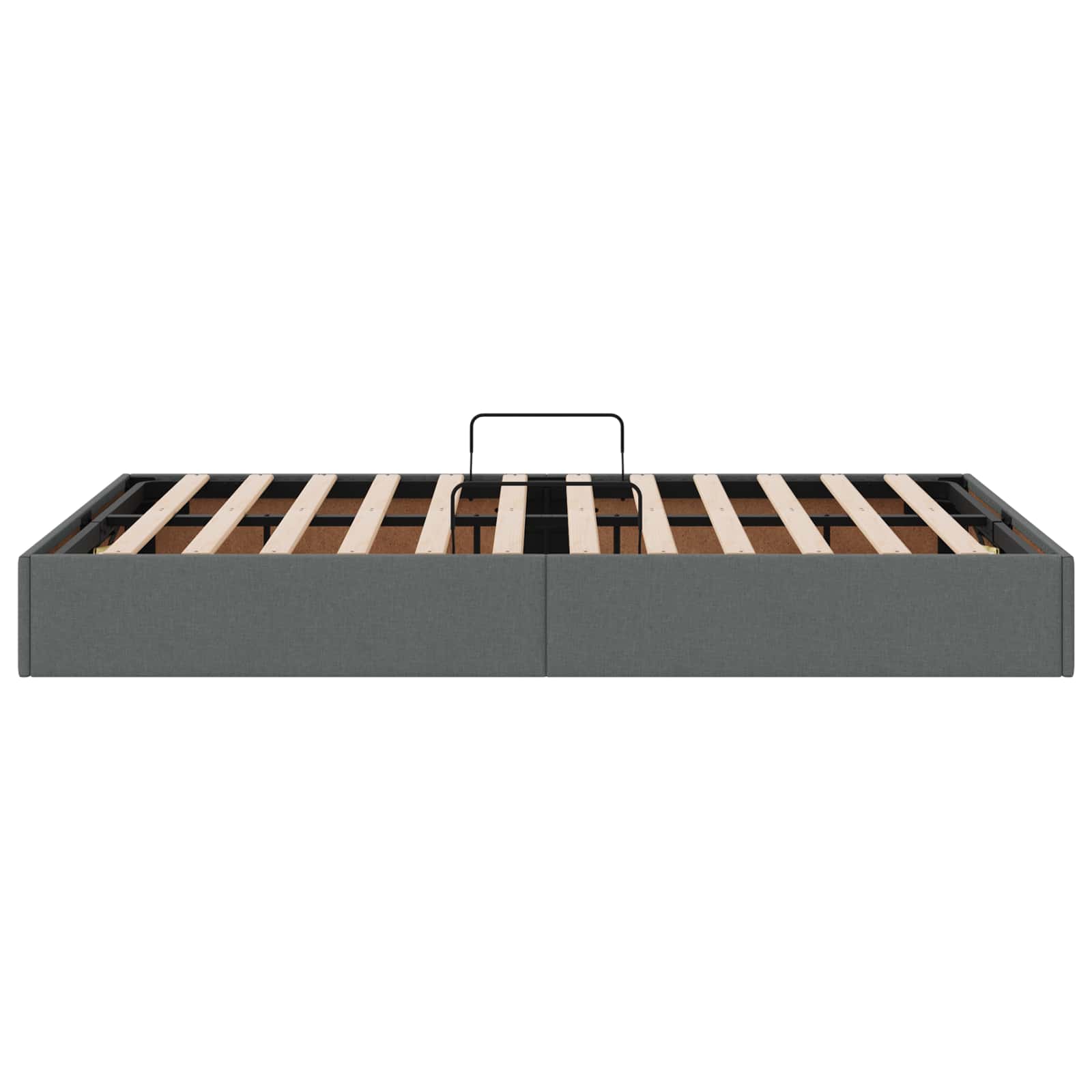 Ottoman Bedframe met opslag Donkergrijs 120 x 190 cm Stof