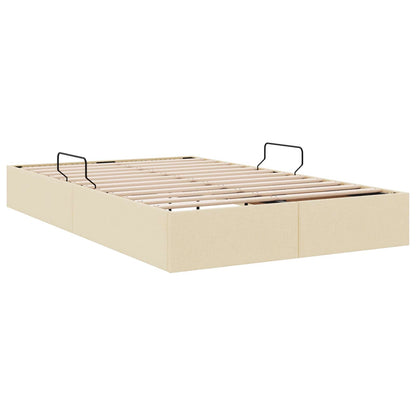 Ottoman Bedframe met opslag Crème 120 x 200 cm Stof