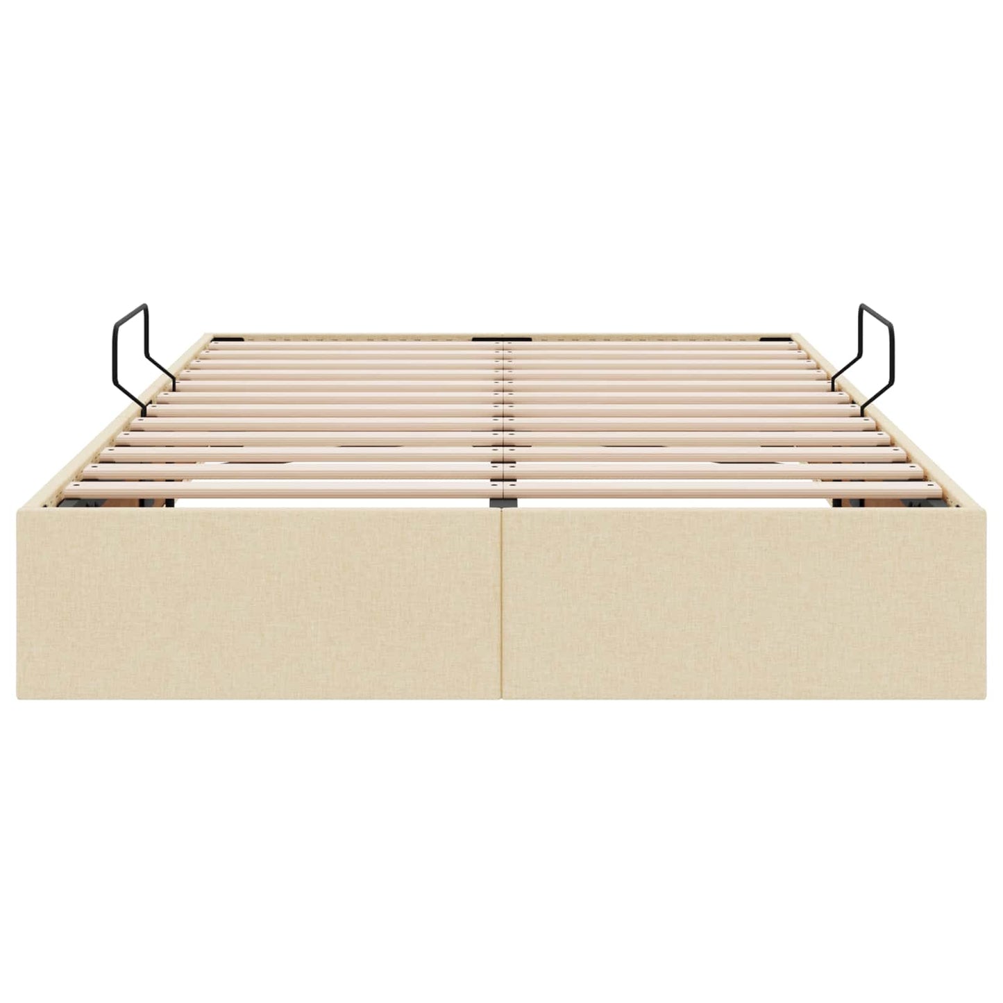 Ottoman Bedframe met opslag Crème 120 x 200 cm Stof