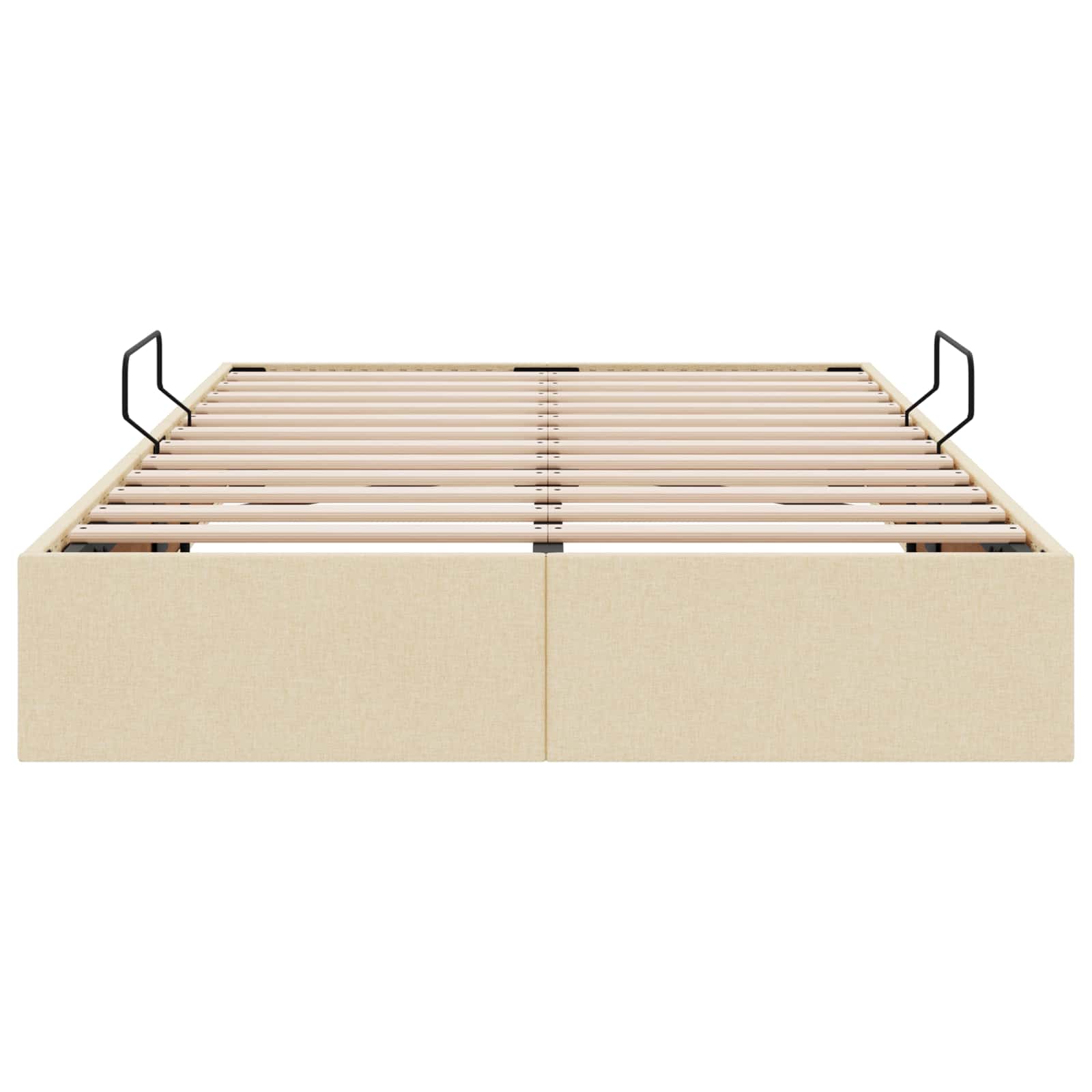 Ottoman Bedframe met opslag Crème 120 x 200 cm Stof