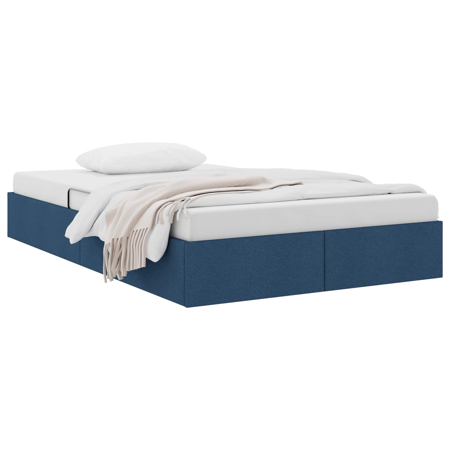 Ottoman Bedframe met opslag Blauw 120 x 200 cm Stof