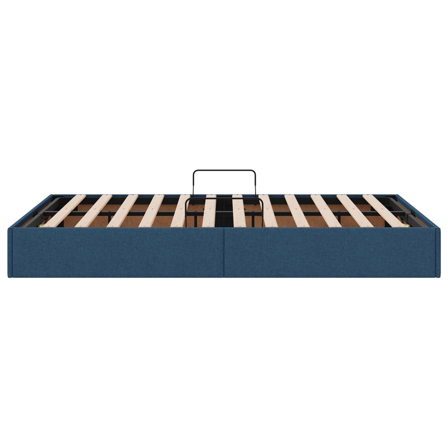 Ottoman Bedframe met opslag Blauw 120 x 200 cm Stof